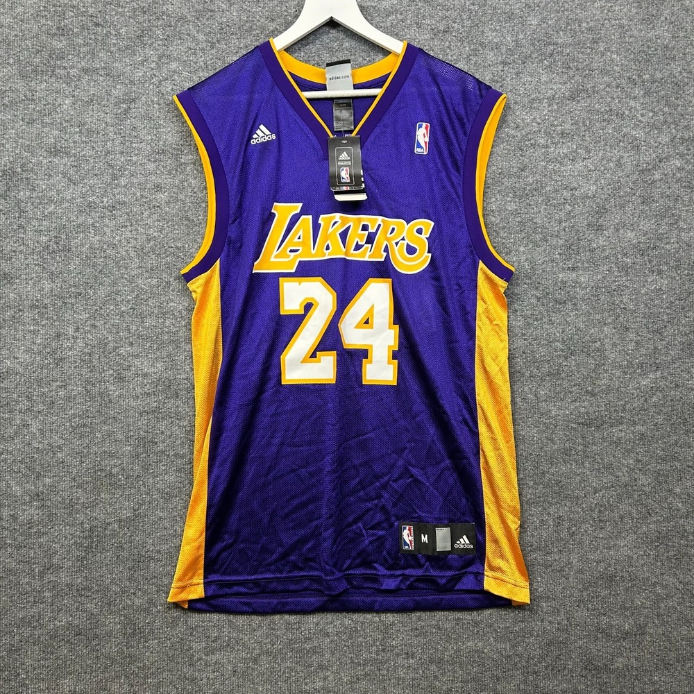 Adidas Kobe Bryant Lakers Jersey Mens M Purple NEW 24 Basketball NBA